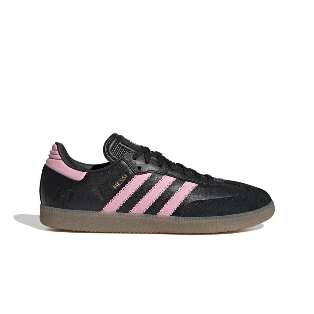 Adidas Samba Messi Black Light Pink Gum Shoes JP7845 Men's Size 6.5 - 13